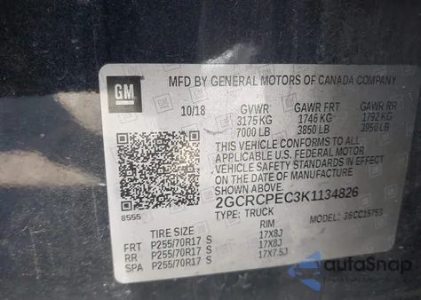 2019 Chevrolet Silverado 1500 Ld Lt from USA, damaged, VIN 2GCRCPEC3K1134826